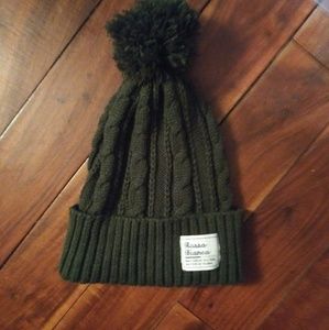Dark Green Cableknit beanie
